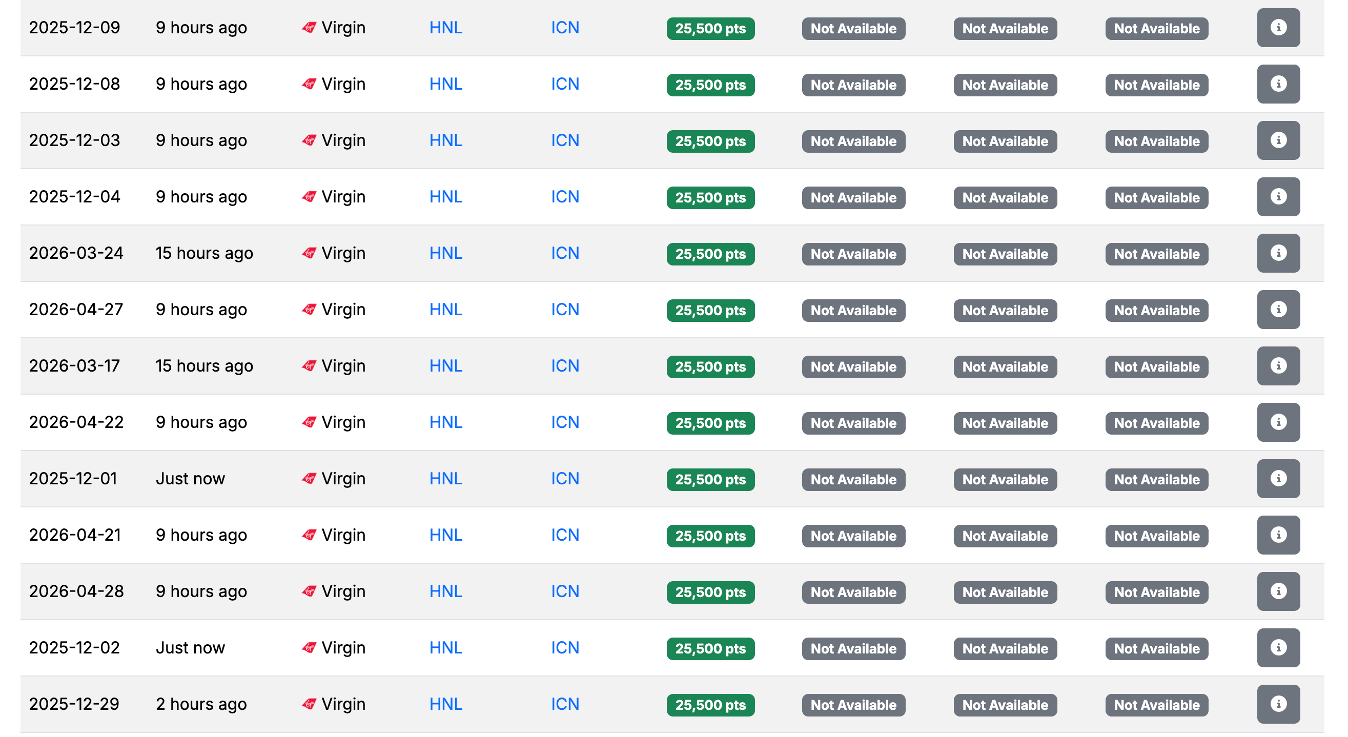 Seats.aero award search